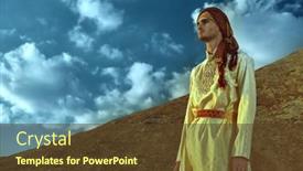  Presentation with national - Amazing PPT theme having portrait-of-a-handsome-young backdrop and a tawny brown colored foreground