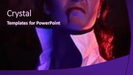  Presentation with vampire - Presentation design having portrait-of-a-handsome-young background and a wine colored foreground