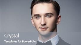  Presentation with black man fashion - Presentation design with portrait of a handsome young man in elegant black suit and a bow-tie male beauty fashion studio shot background and a gray colored foreground