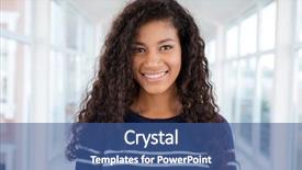  Presentation with american university - Colorful PPT layouts enhanced with portrait-of-a-happy-afro backdrop and a ocean colored foreground