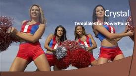  Presentation with happy sad masks - Beautiful presentation featuring dance - joyful smiling friends dancing backdrop and a coral colored foreground