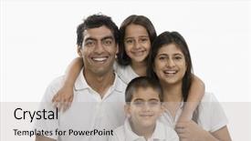  Presentation with marriage family therapy - Theme featuring portrait of a happy family background and a light gray colored foreground