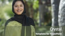  Presentation with indian woman - Cool new presentation with portrait of a happy indian backdrop and a  colored foreground