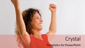  Presentation with aged - Presentation design with portrait of a happy middle background and a  colored foreground