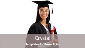  Presentation with high school - Cool new PPT layouts with portrait-of-a-happy-mixed backdrop and a gray colored foreground