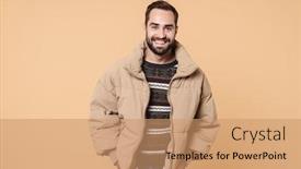  Presentation with winter - Amazing slides having portrait-of-a-happy-young backdrop and a coral colored foreground