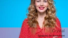  Presentation with beautiful young girl red - PPT layouts consisting of portrait-of-a-happy-young background and a red colored foreground