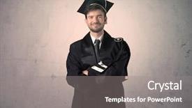  Presentation with young college student diagnosis of sti - Amazing PPT theme having portrait of a happy young backdrop and a  colored foreground