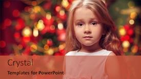  Presentation with sparkle - Slide set enhanced with portrait-of-a-happy background and a red colored foreground