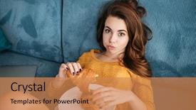  Presentation with hungry children poor - Beautiful PPT theme featuring portrait of a hungry cute backdrop and a coral colored foreground