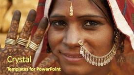  Presentation with henna tattoo - Slide deck enhanced with portrait of a india rajasthan background and a tawny brown colored foreground