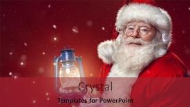  Presentation with jolly - Cool new slide deck with portrait-of-a-jolly-santa backdrop and a crimson colored foreground