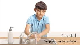  Presentation with stainless steel - Cool new presentation design with portrait-of-a-kid-washing backdrop and a lemonade colored foreground