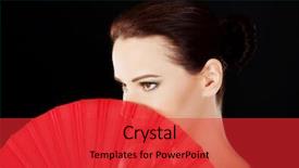  Presentation with latino - Audience pleasing PPT theme consisting of portrait of a latino dancer backdrop and a red colored foreground