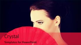  Presentation with latino - Audience pleasing slide set consisting of portrait of a latino dancer backdrop and a red colored foreground