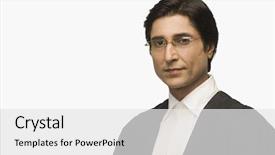  Presentation with indian law - PPT theme consisting of portrait of a lawyer background and a white colored foreground