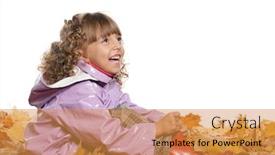  Presentation with yellow - Colorful slide deck enhanced with portrait-of-a-little-girl backdrop and a gold colored foreground