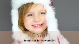  Presentation with hat - Amazing slide set having portrait-of-a-little-girl backdrop and a coral colored foreground