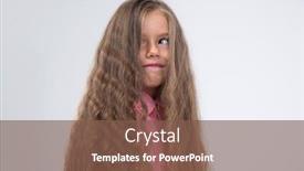  Presentation with long hair - Colorful presentation enhanced with portrait-of-a-little-girl backdrop and a tawny brown colored foreground