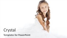  Presentation with princess - Slide deck featuring a little princess girl background and a white colored foreground