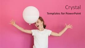  Presentation with school health - PPT theme enhanced with portrait-of-a-little-school background and a coral colored foreground