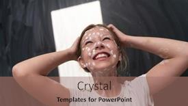  Presentation with antiseptic - Slides with portrait-of-a-little-school background and a coral colored foreground