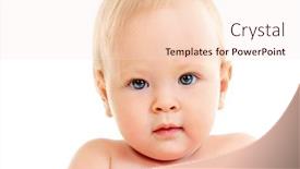  Presentation with baby girl - Cool new PPT theme with portrait-of-a-lovely-baby backdrop and a lemonade colored foreground
