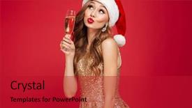  Presentation with looking glass - Slide deck enhanced with portrait of a lovely beautiful background and a crimson colored foreground