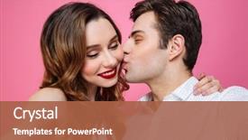  Presentation with loving hearts love heart candy - Slides featuring portrait of a lovely couple background and a red colored foreground