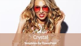  Presentation with sustainable luxury fashion - Presentation theme enhanced with portrait of a luxury blond background and a  colored foreground