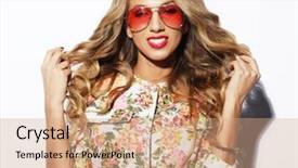  Presentation with luxury - Slide deck with portrait of a luxury blond background and a  colored foreground