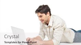  Presentation with successful communication - Theme with portrait-of-a-lying-successful background and a white colored foreground