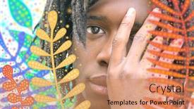  Presentation with biology fungi 3d illustration - Audience pleasing presentation theme consisting of portrait-of-a-man-combined backdrop and a coral colored foreground