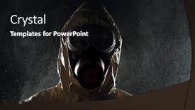  Presentation with chemical - Presentation design enhanced with portrait-of-a-man background and a black colored foreground