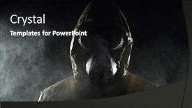  Presentation with chemical - Slide set consisting of portrait-of-a-man background and a black colored foreground