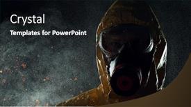  Presentation with viruses - Beautiful slide deck featuring portrait-of-a-man backdrop and a wine colored foreground