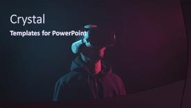  Presentation with simulation - Theme consisting of portrait-of-a-man background and a wine colored foreground