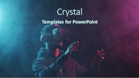  Presentation with simulation - Theme enhanced with portrait-of-a-man background and a ocean colored foreground