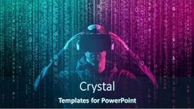  Presentation with simulation - Cool new slide set with portrait-of-a-man backdrop and a ocean colored foreground