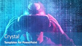  Presentation with simulation - Presentation enhanced with portrait-of-a-man background and a teal colored foreground