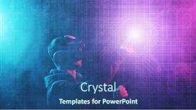  Presentation with simulation - Beautiful presentation theme featuring portrait-of-a-man backdrop and a ocean colored foreground