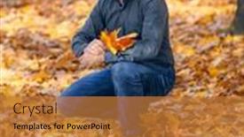  Presentation with bright yellow - Presentation consisting of portrait-of-a-man background and a gold colored foreground