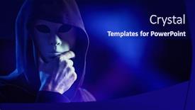  Presentation with black man - Theme with portrait-of-a-man background and a navy blue colored foreground