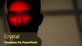  Presentation with dark space - PPT theme with portrait-of-a-man background and a  colored foreground