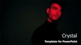  Presentation with dark space - Slide deck featuring portrait-of-a-man background and a black colored foreground