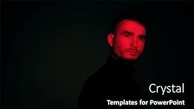  Presentation with dark space - Slide deck enhanced with portrait-of-a-man background and a black colored foreground