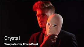  Presentation with black art - Slides consisting of portrait-of-a-man background and a black colored foreground