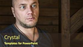  Presentation with bald - Slide deck with peculiar - portrait of a mature bald background and a tawny brown colored foreground