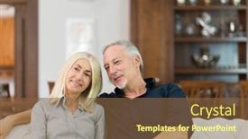  Presentation with show - Slides enhanced with portrait-of-a-mature-couple background and a tawny brown colored foreground