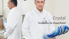  Presentation with advanced - Presentation theme having portrait-of-a-mature-technician background and a white colored foreground